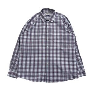 Barbour Men's Plaid Long Sleeve Button Down Shirt Red Blue Size XL Tailored Fit